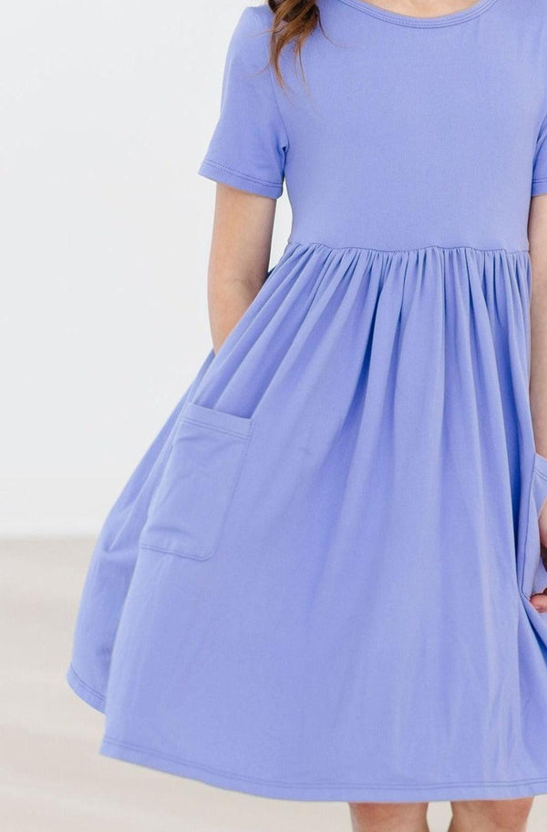 periwinkle-s-s-pocket-twirl-dress Mila &  Rose - Sophia's Style-Periwinkle S/S Pocket Twirl Dress-6-12M--1